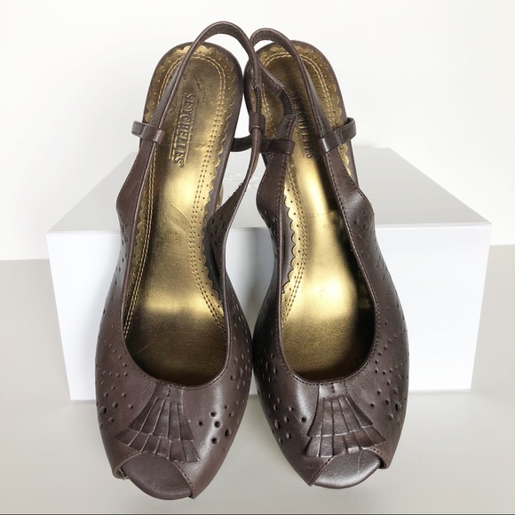 Seychelles Slingback Peep Toe Heels. 8.5. - Picture 4 of 5